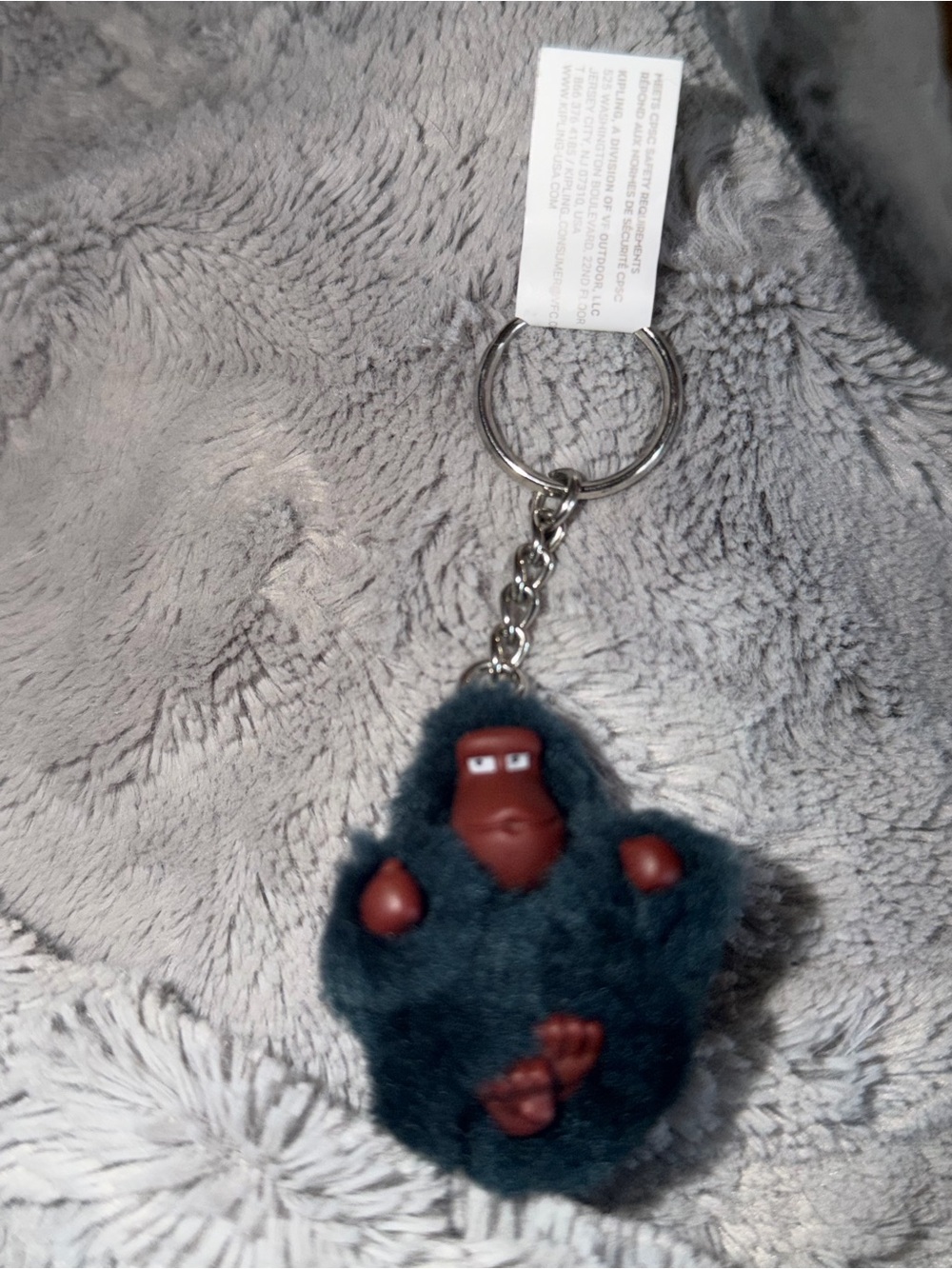 Kipling navy blue mini keychain named Don new